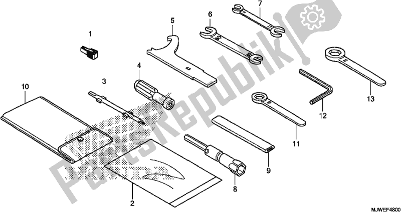 All parts for the Tool of the Honda CBR 500 RA 2017