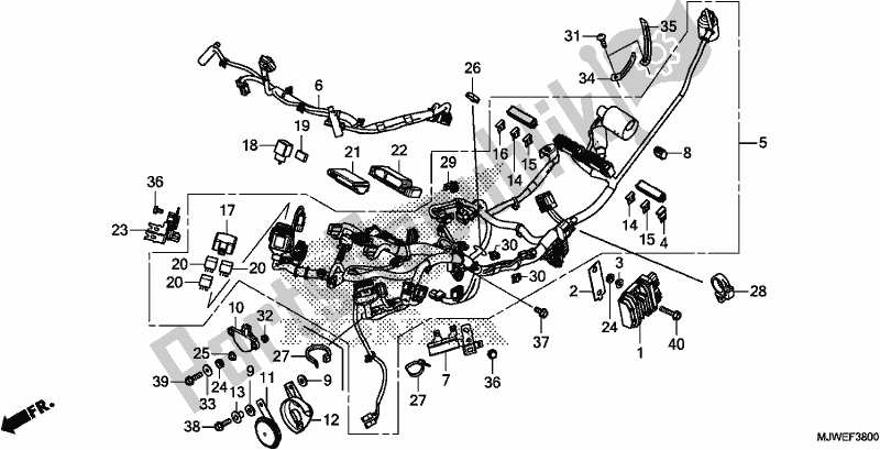 All parts for the Wire Harness of the Honda CBR 500 RA 2017