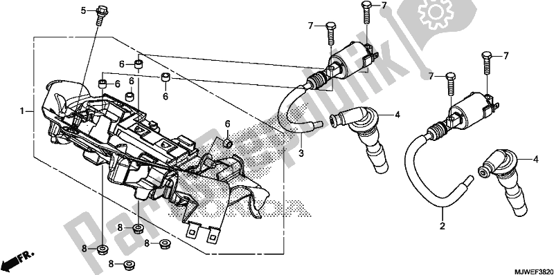 All parts for the Ignition Coil of the Honda CBR 500 RA 2018