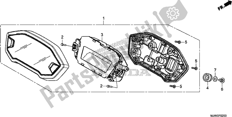 Alle onderdelen voor de Meter van de Honda CBR 500 RA 2018