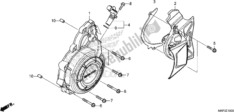 Tutte le parti per il Ac. Coperchio Del Generatore del Honda CBR 500 RA 2019