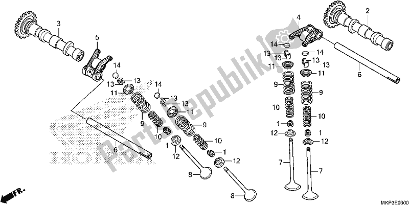 Tutte le parti per il Albero A Camme / Valvola del Honda CBR 500 RA 2019