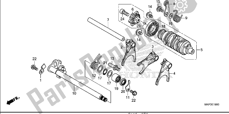 Todas as partes de Tambor De Mudança De Marchas do Honda CBR 500 RA 2019