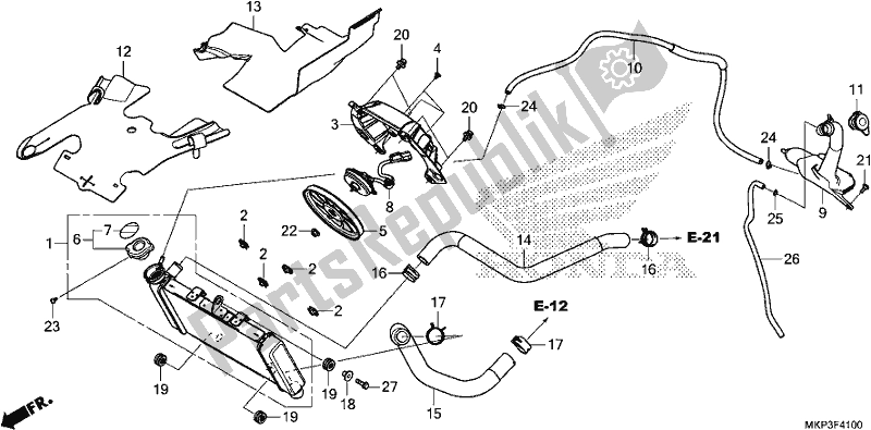 All parts for the Radiator of the Honda CBR 500 RA 2019
