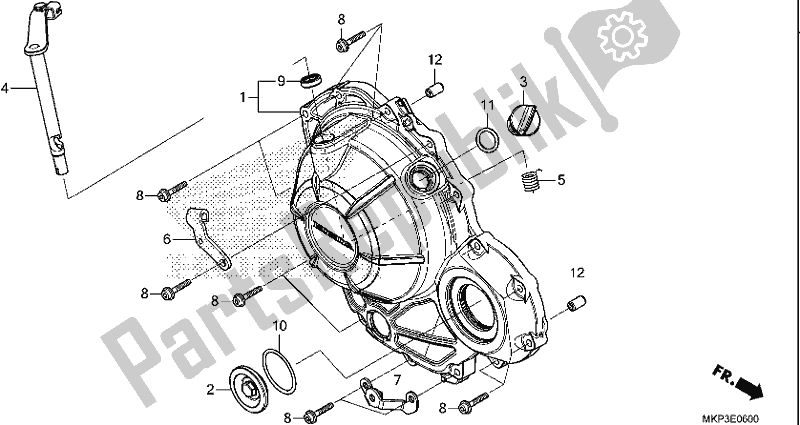 Tutte le parti per il Coperchio Carter Destro del Honda CBR 500 RA 2019