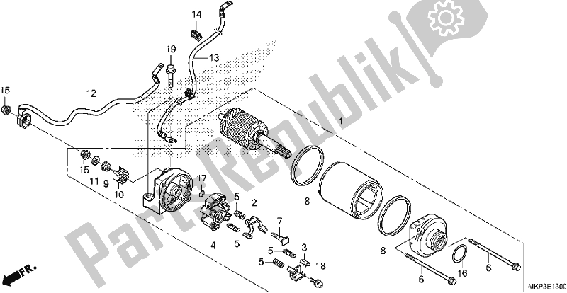 Tutte le parti per il Motorino Di Avviamento del Honda CBR 500 RA 2019