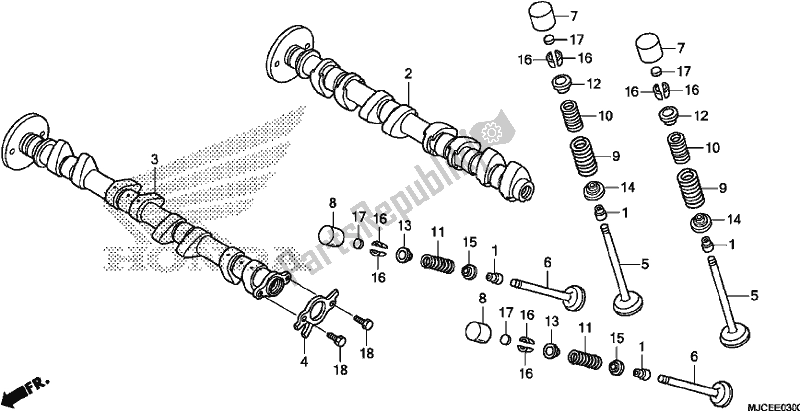 Todas las partes para árbol De Levas / Válvula de Honda CBR 600 RR 2017