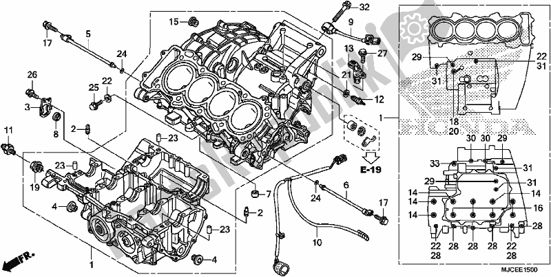 Todas las partes para Caja Del Cigüeñal de Honda CBR 600 RR 2017