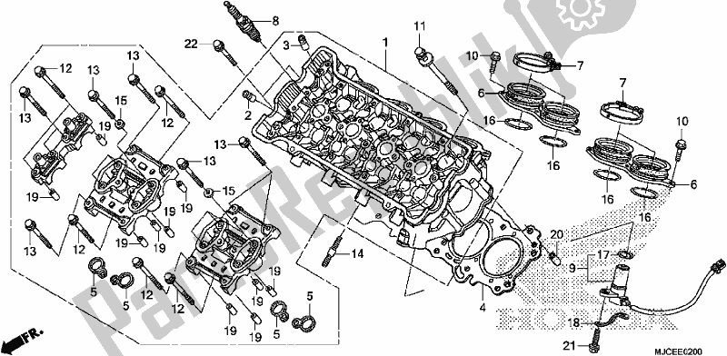 Todas las partes para Cabeza De Cilindro de Honda CBR 600 RR 2017