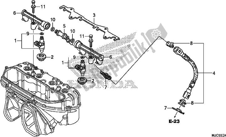 Tutte le parti per il Iniettore Di Carburante del Honda CBR 600 RR 2017