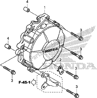 Tutte le parti per il Coperchio Del Generatore del Honda CBR 600 RR 2017