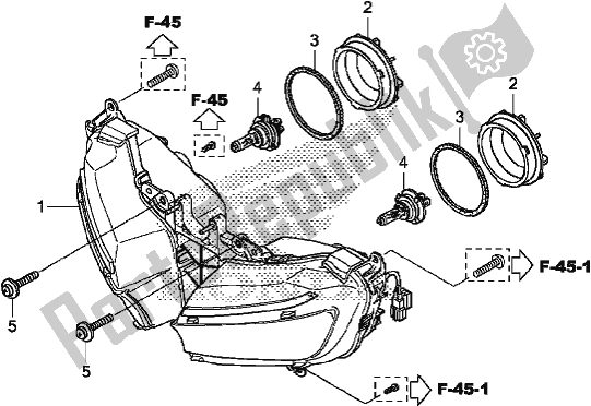 Todas las partes para Faro de Honda CBR 600 RR 2017