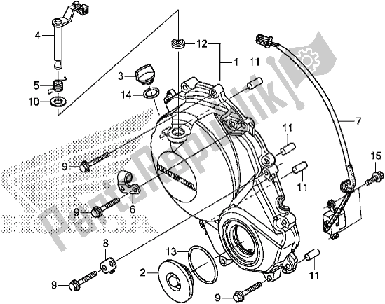 Tutte le parti per il Coperchio Carter Destro del Honda CBR 600 RR 2017