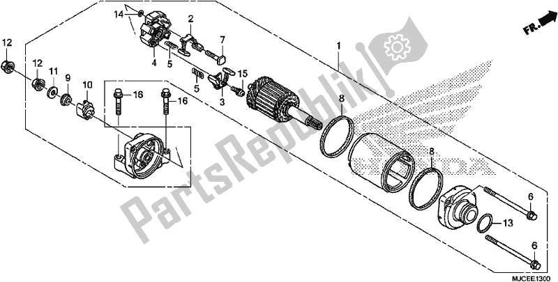 Tutte le parti per il Motore Di Avviamento del Honda CBR 600 RR 2017