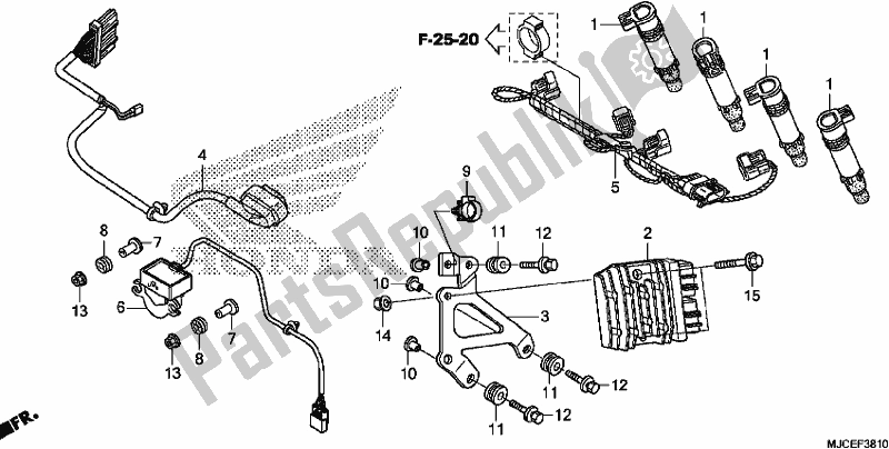 Tutte le parti per il Imbracatura Secondaria del Honda CBR 600 RR 2017