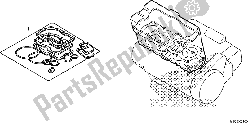 Todas las partes para Kit De Juntas A de Honda CBR 600 RR 2018