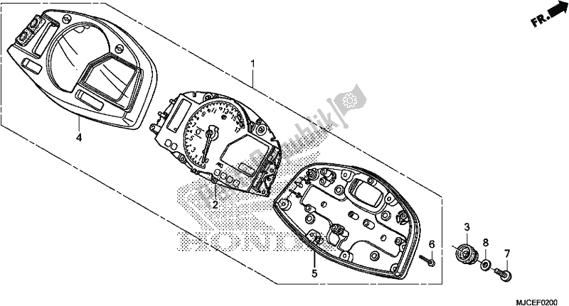 All parts for the Meter of the Honda CBR 600 RR 2018
