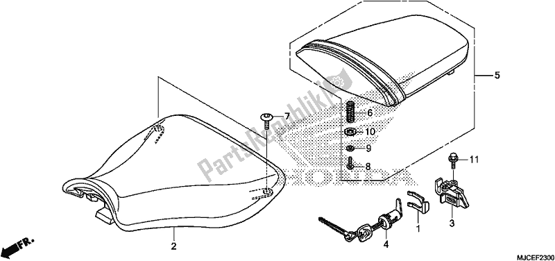 Todas las partes para Asiento de Honda CBR 600 RR 2018