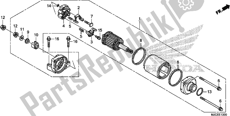 Todas las partes para Motor De Arranque de Honda CBR 600 RR 2018
