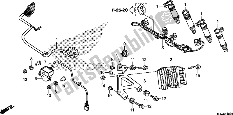 Tutte le parti per il Imbracatura Secondaria del Honda CBR 600 RR 2018