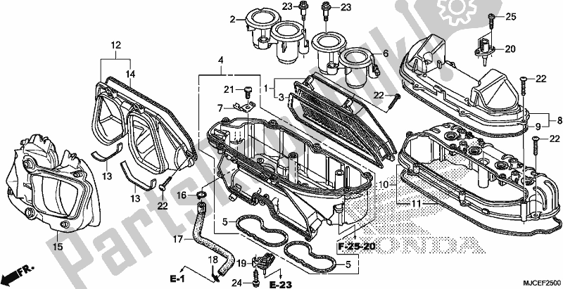 Toutes les pièces pour le Purificateur D'air du Honda CBR 600 RR 2019