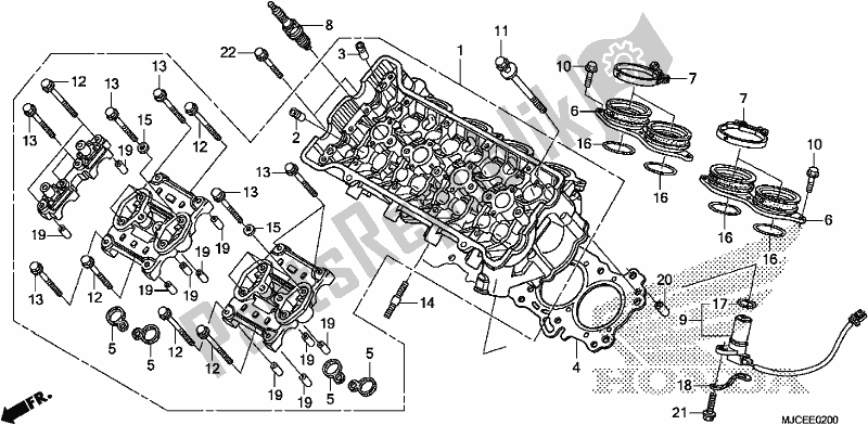 Toutes les pièces pour le Culasse du Honda CBR 600 RR 2019