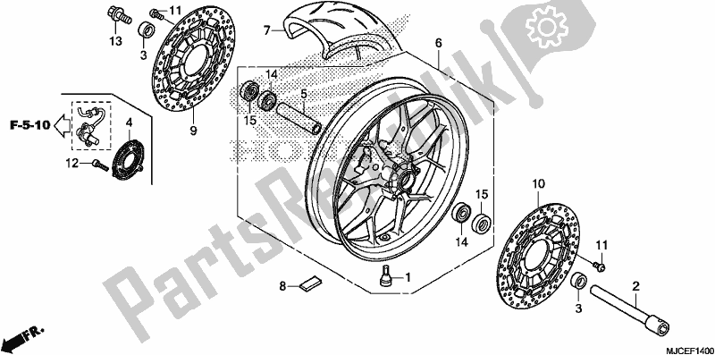 Wszystkie części do Przednie Ko? O Honda CBR 600 RR 2019