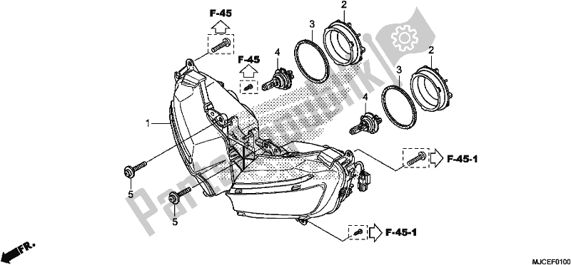 Toutes les pièces pour le Phare du Honda CBR 600 RR 2019