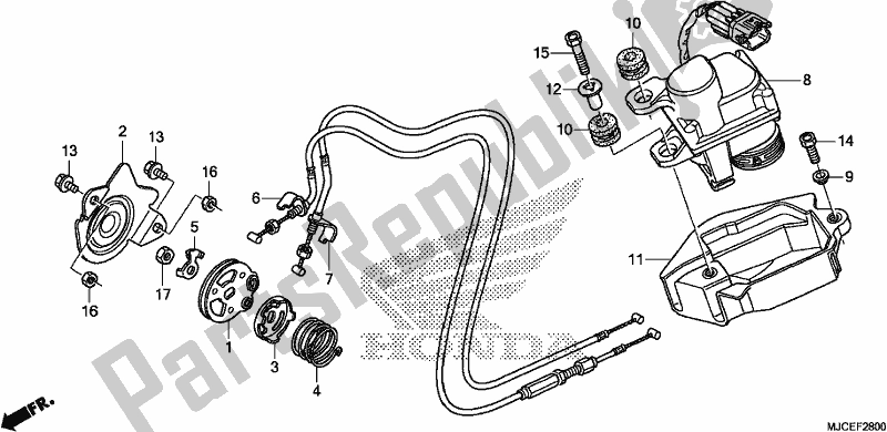 Todas las partes para Servo Motor de Honda CBR 600 RR 2019