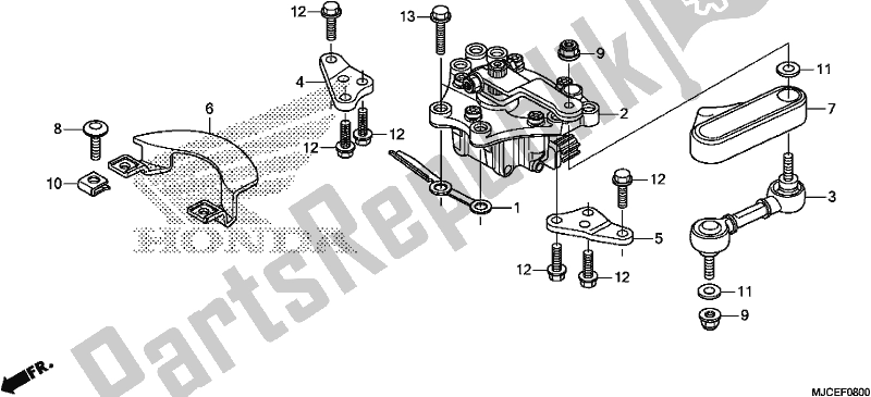 Alle onderdelen voor de Stuurdemper van de Honda CBR 600 RR 2019