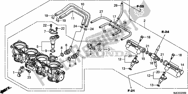 Todas las partes para Cuerpo Del Acelerador de Honda CBR 600 RR 2019