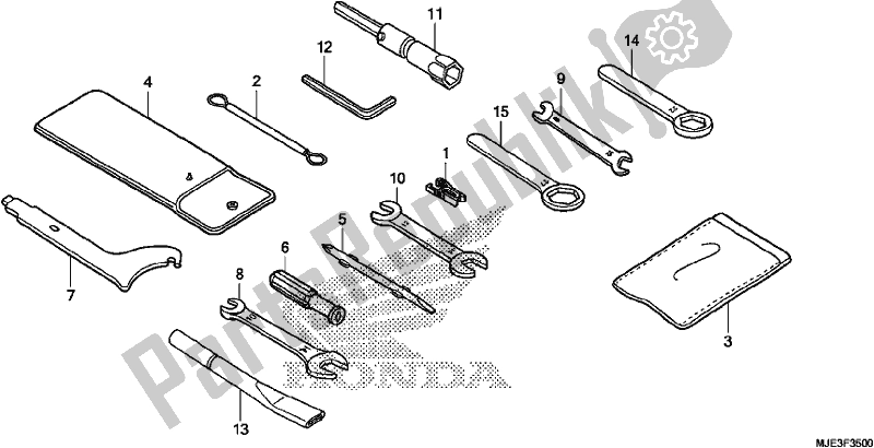 Alle onderdelen voor de Gereedschap van de Honda CBR 650 FA F 2017