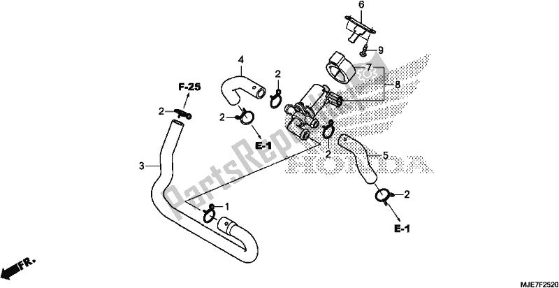 Todas las partes para Válvula De Control De Inyección De Aire de Honda CBR 650 FA F 2018