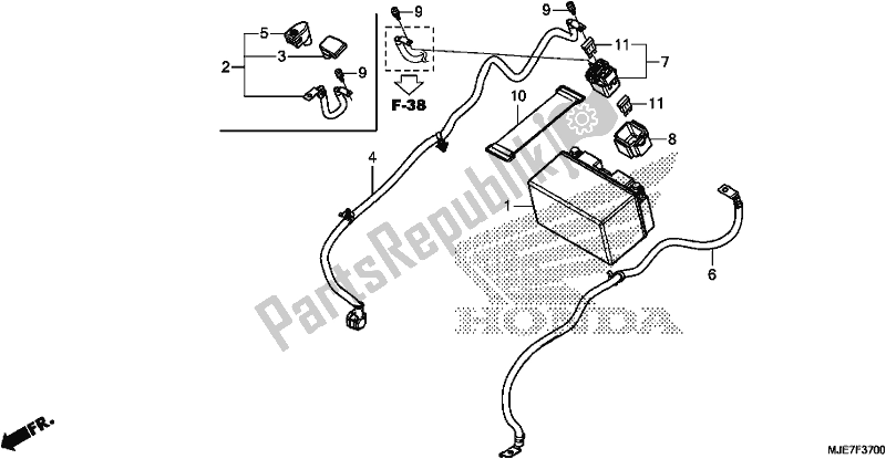 Tutte le parti per il Batteria del Honda CBR 650 FA F 2018