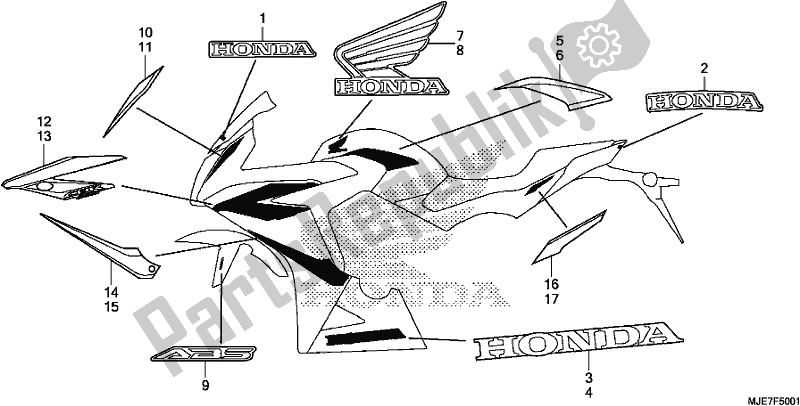 All parts for the Mark (2) of the Honda CBR 650 FA F 2018