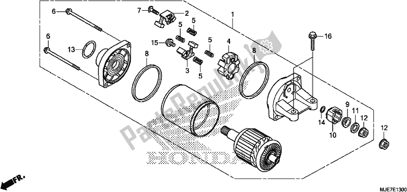 All parts for the Starting Motor of the Honda CBR 650 FA F 2018