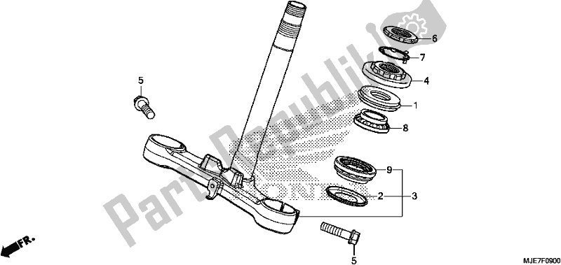 All parts for the Steering Stem of the Honda CBR 650 FA F 2018
