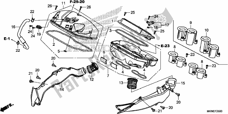 Todas las partes para Filtro De Aire de Honda CBR 650 RA R 2019