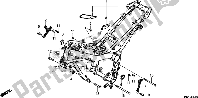 All parts for the Frame Body of the Honda CBR 650 RA R 2019