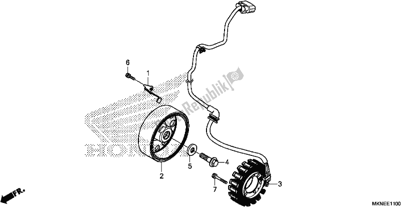 All parts for the Generator of the Honda CBR 650 RA R 2019