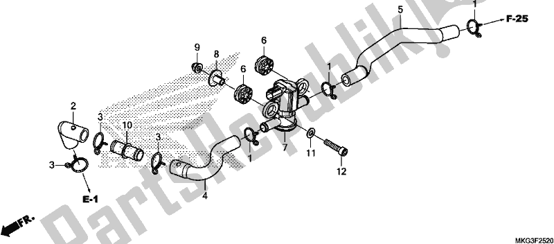 All parts for the Air Injection Solenoid Valve of the Honda CMX 500A 2017