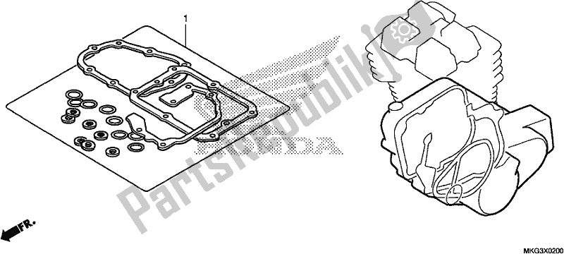 All parts for the Gasket Kit B of the Honda CMX 500A 2017