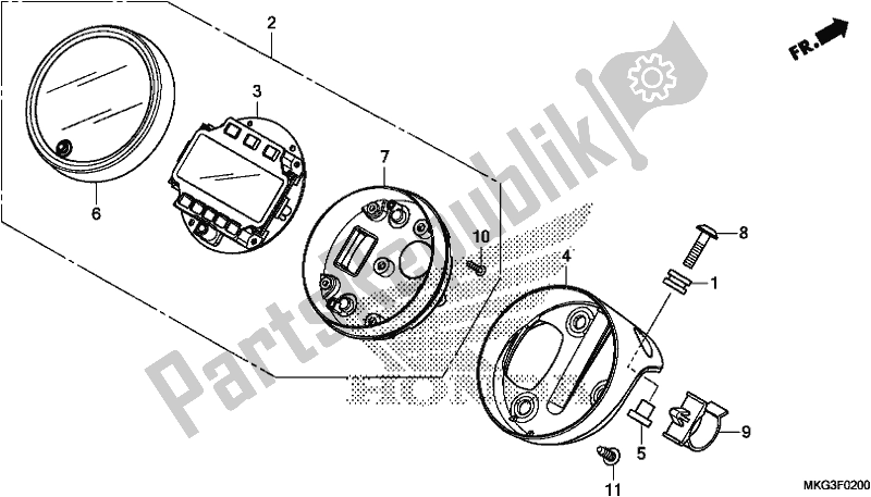 All parts for the Meter of the Honda CMX 500A 2017