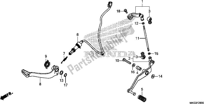 All parts for the Pedal of the Honda CMX 500A 2017