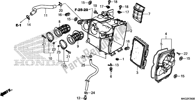 Toutes les pièces pour le Purificateur D'air du Honda CMX 500A 2018