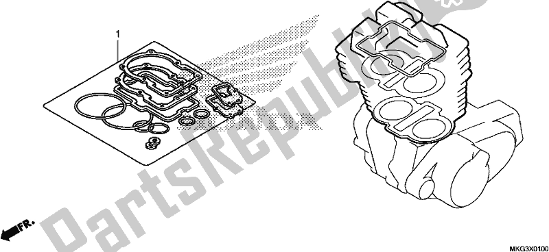 All parts for the Gasket Kit A of the Honda CMX 500A 2018