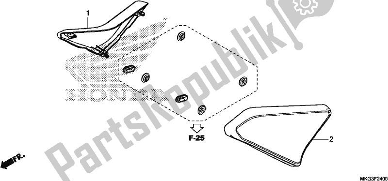 Todas as partes de Tampa Lateral do Honda CMX 500A 2018