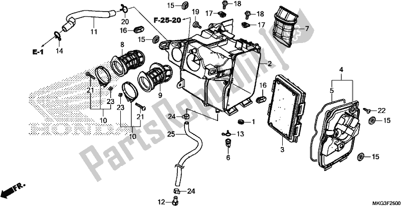Todas as partes de Filtro De Ar do Honda CMX 500A 2019