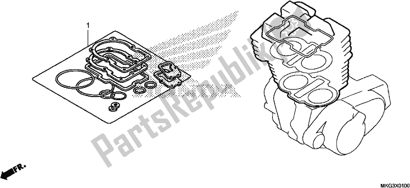 Todas as partes de Kit De Junta A do Honda CMX 500A 2019