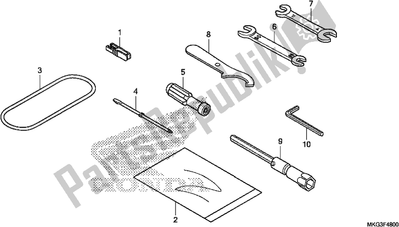 Todas as partes de Ferramenta do Honda CMX 500A 2019